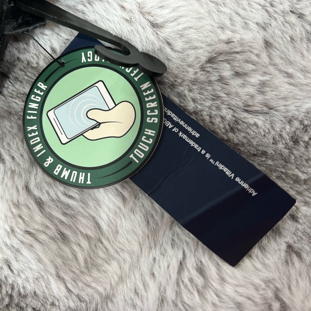 Black leather gloves